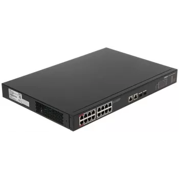 Przełącznik sieciowy Dahua Technology PoE PFS3220-16GT-240 Niezarządzalny L2 Gigabit Ethernet (10/100/1000) Power over Ethernet (PoE) Czarny