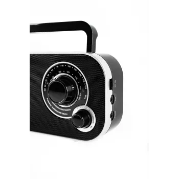 Radio przenośne Camry CR 1140b — AM/MF, szary, zasilanie sieciowe lub bateryjne, kompaktowe 280×65×113 mm