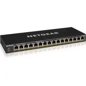 NETGEAR GS316P Niezarządzalny Gigabit Ethernet (10/100/1000) Power over Ethernet (PoE) Czarny