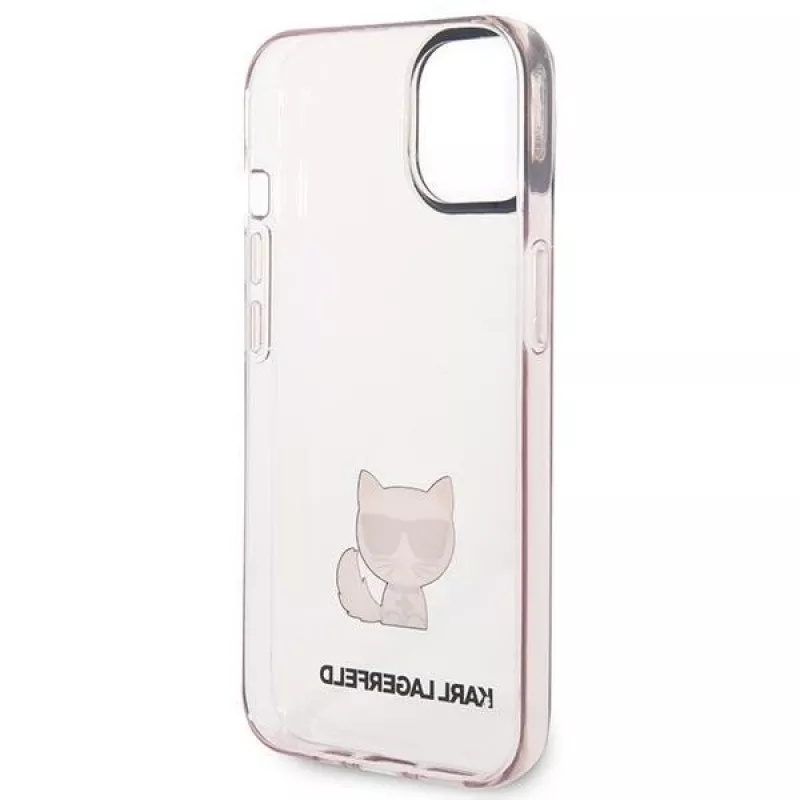 Karl Lagerfeld KLHCP14MCTRI Iphone 14 Plus / 15 Plus 6.7 Hardcase różowy / różowy przezroczysty etui z kotką Choupette