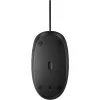 Mysz przewodowa HP 125, oburęczna, optyczna, USB Type-A, czarna