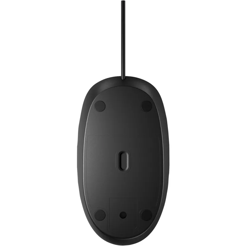 Mysz przewodowa HP 125, oburęczna, optyczna, USB Type-A, czarna