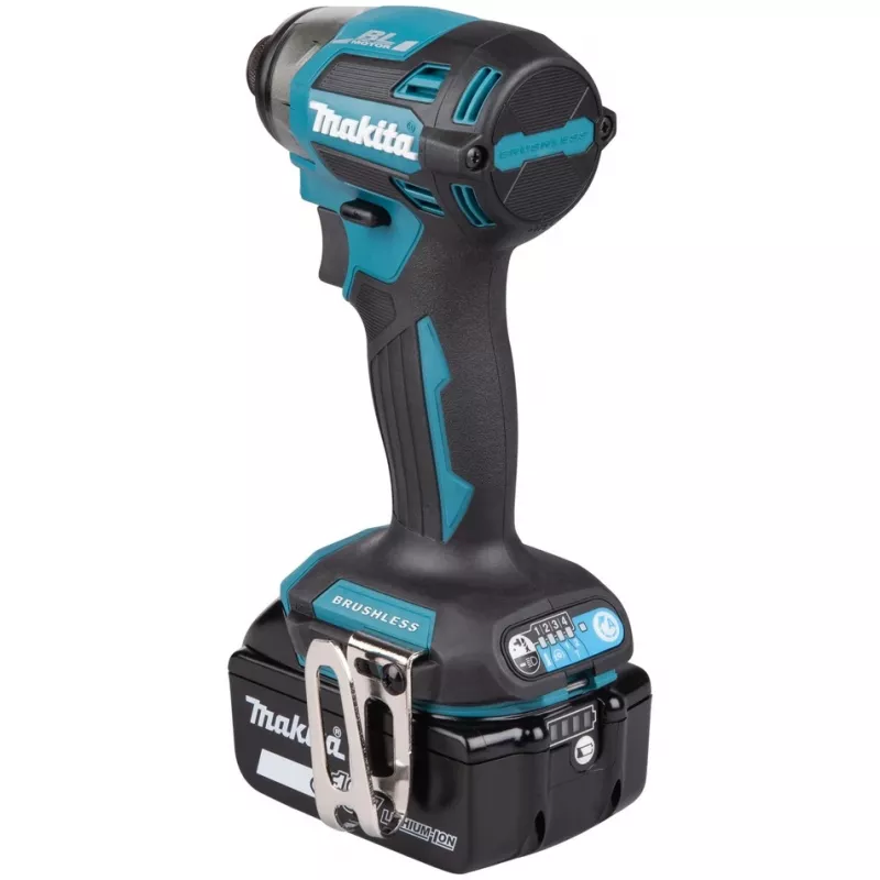 Zakrętarka udarowa Makita DTD173RTJ 18V akumulatorowa, uchwyt 1/4 cala, 3600 RPM, rękojeść pistoletowa, Li-Ion