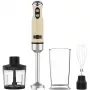 Mikser ręczny CECOTEC Power Mixer Retrożółty 1200MAX Cream&Crush, 1200 W, wiele prędkości, haki do ciasta i trzepaczki