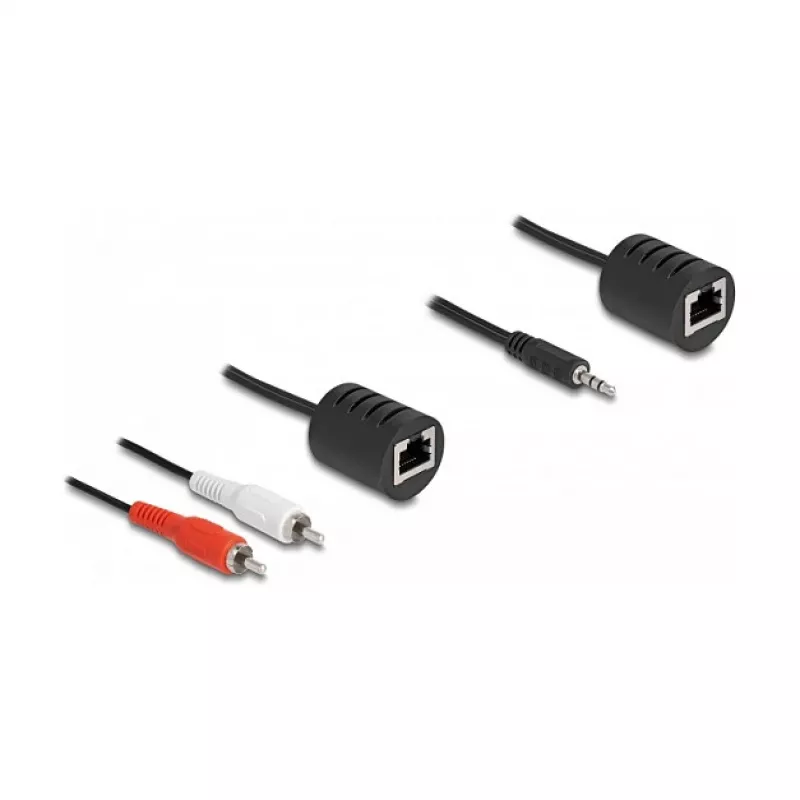 DeLOCK 87859 kabel audio RJ-45 RCA 3.5 mm Czarny Czerwony Biały