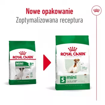 Sucha karma dla psów Royal Canin Mini Adult 8+ 2 kg — rasy małe 5–10 kg, drób, formuła kontroli wagi