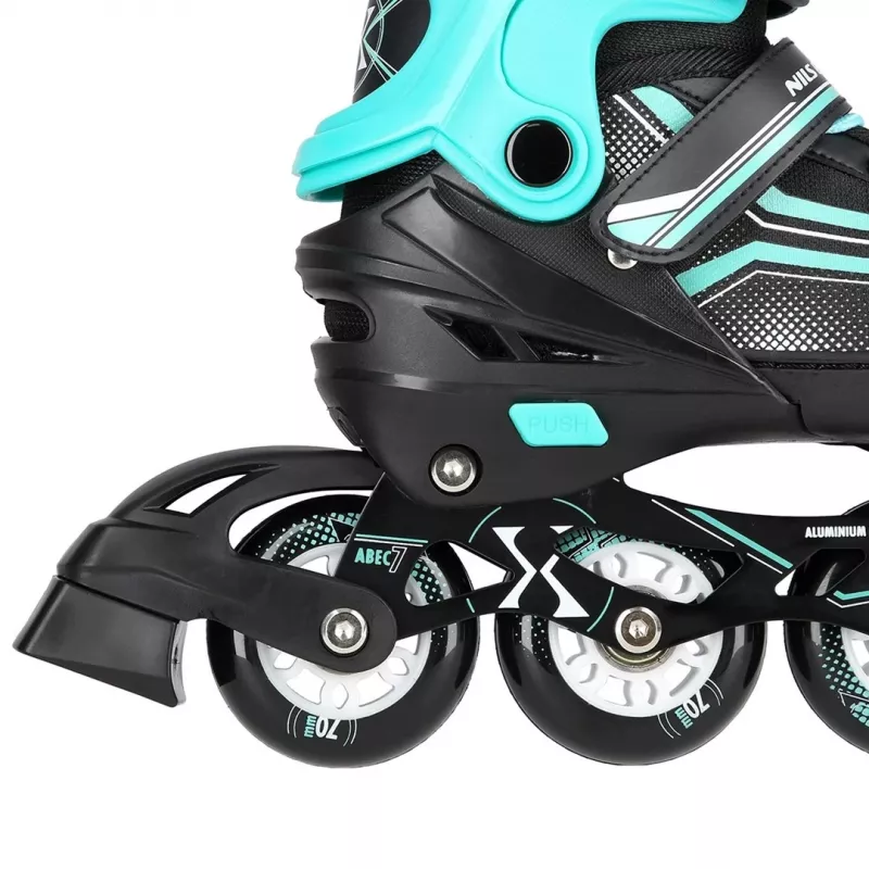 Nils Extreme NH18190 2IN1 Skates Czarny/niebieski SIZE. M (34-38)) Z wymiennymi łyżwami hokejowymi