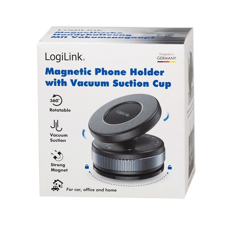 Magneticzny uchwyt do smartfona z przyssawką próżniową