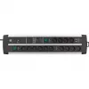 Premium-Protect-Line Steckdosenleiste 14-fach Duo (schwarz/silber, 3 Meter, 120.000A Überspannungsschutz, 2x USB)
