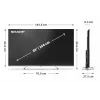 Telewizor Sharp 4K Ultra HD QLED MiniLED | 65JP7265E | 55 | Smart TV | Google TV | UHD