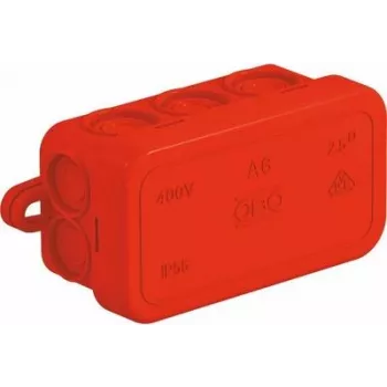 cable junction box A 6 HF RO 80x43x34 czerwony (2000003)