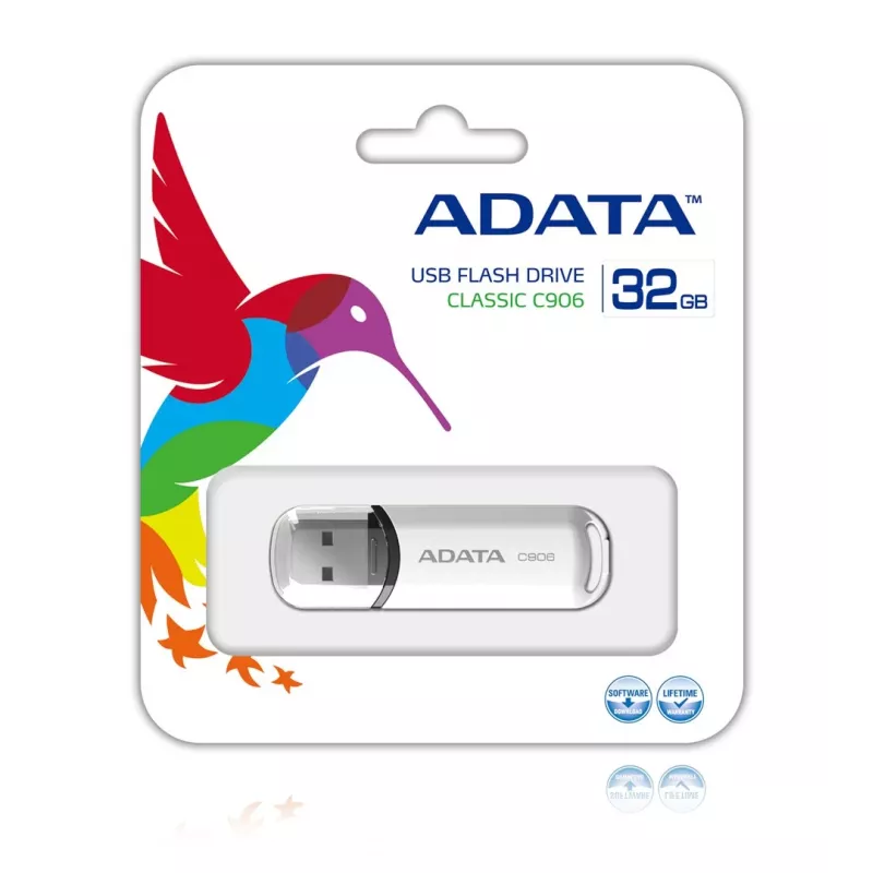 ADATA Classic Series C906 - Pamięć USB - 32 GB - USB 2.0 - Biały