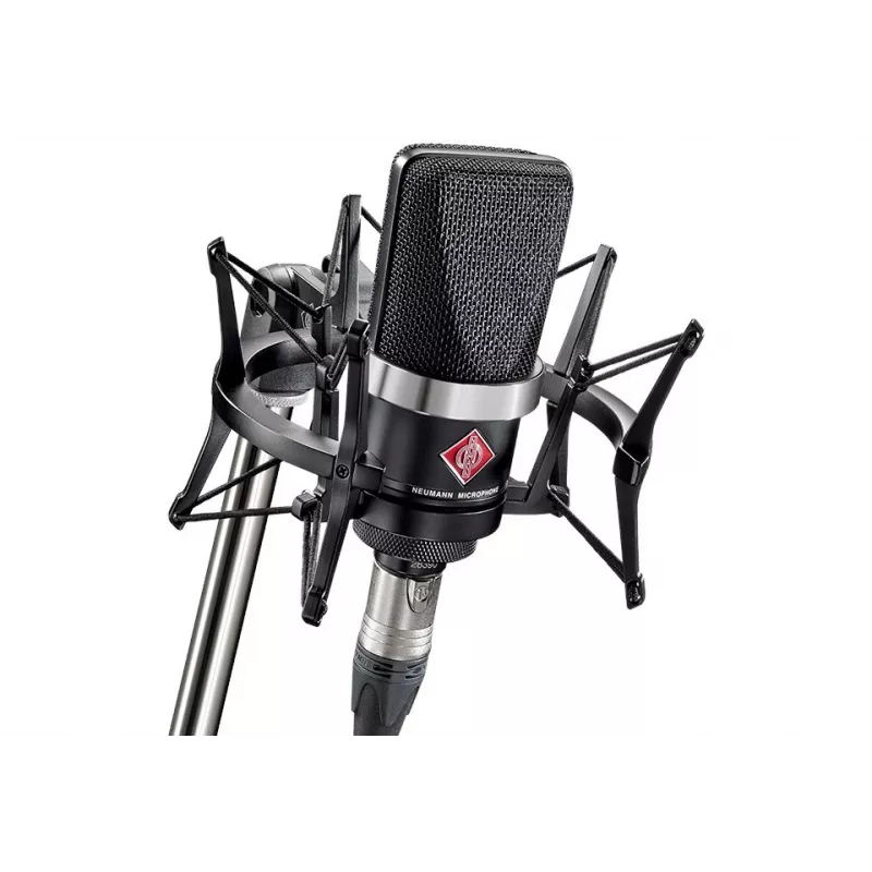 Neumann TLM 102 MT Studio-Set - wielkomembranowy mikrofon pojemnościowy z uchwytem elastycznym, czarny