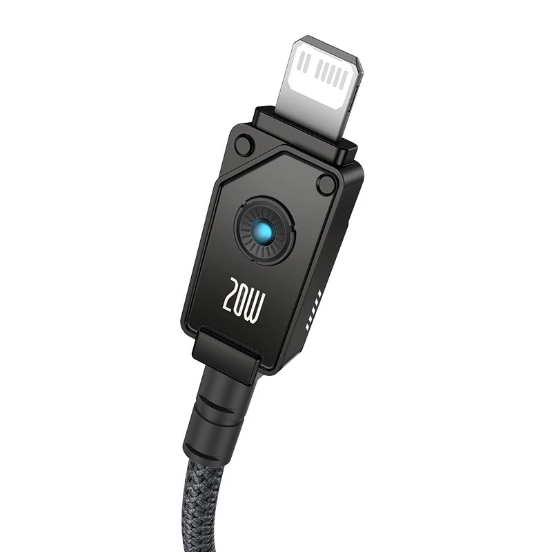 Baseus Unbreakable USB C do iP kabel 2 m 20 W Czarny