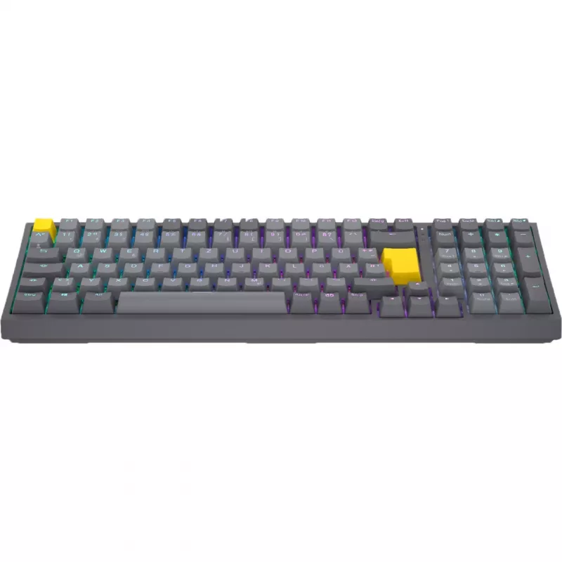 Celeris 1800, klawiatura gamingowa szara, układ DE, ENDORFY żółty by Gateron