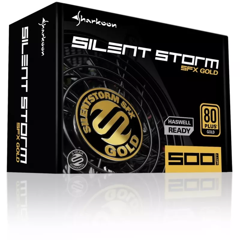 Sharkoon SilentStorm SFX 500 Gold Zasilacz (wewnętrzny) 80 PLUS Gold AC 100-240 V 500 W
