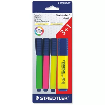 Marker Staedtler Textsurfer classic 364 4 szt. Końcówka ścięta Zielony Różowy Biały