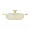 Płaski garnek D28cm 4.1L/beżowy