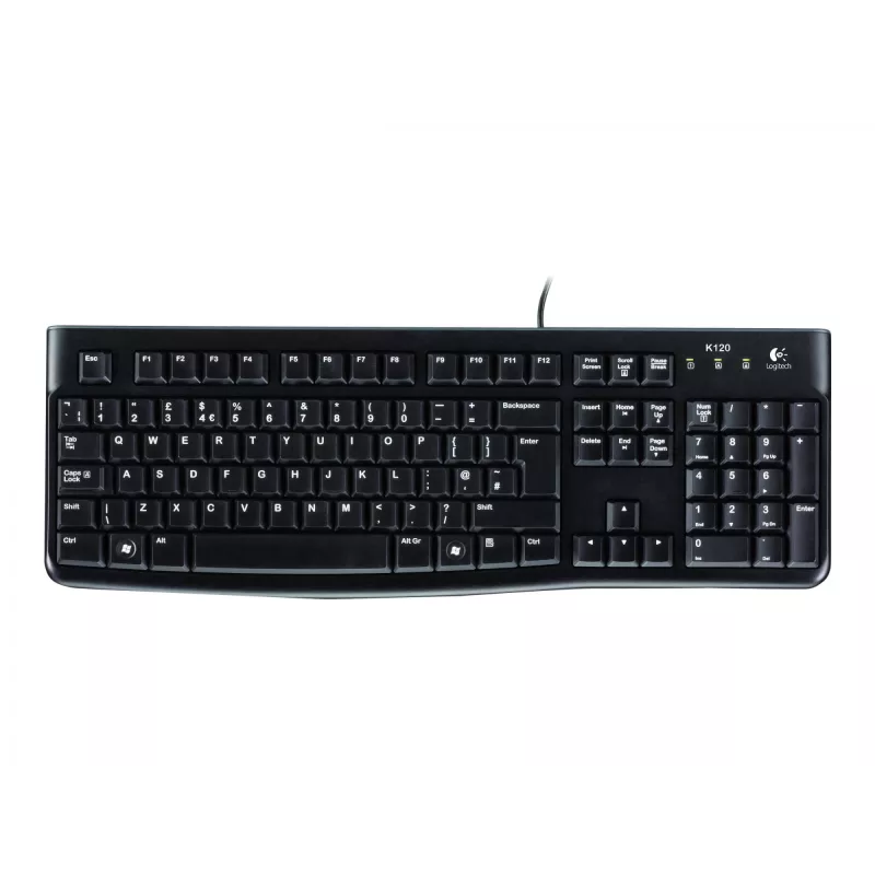 Zestaw Desktop MK120, przewodowy, USB, QWERTZ, czarny, mysz w zestawie