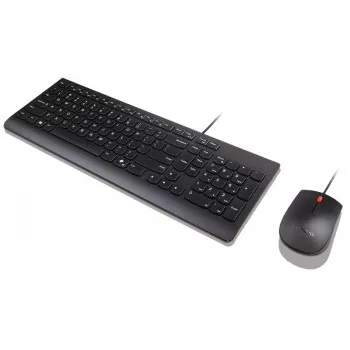Komplet przewodowej klawiatury i myszy Lenovo Essential 4X31R64445 — przewodowa klawiatura USB pełnowymiarowa i przewodowa mysz USB
