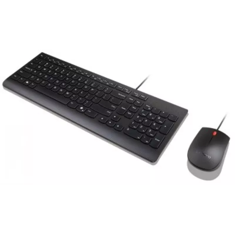 Komplet przewodowej klawiatury i myszy Lenovo Essential 4X31R64445 — przewodowa klawiatura USB pełnowymiarowa i przewodowa mysz USB
