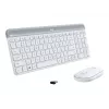 Logitech Slim Wireless Combo MK470 - Zestaw klawiatury i myszy - Bezprzewodowy - 2,4 GHz - Hiszpański - Off-White (920-009199)