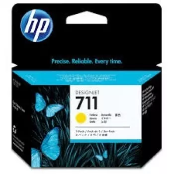 Wkład atramentowy HP 711 3-pak (CZ136A), żółty (SPEC)