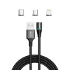 Przewód USB Savio CL-152 1 m USB 2.0 USB C Micro USB A/Lightning Czarny