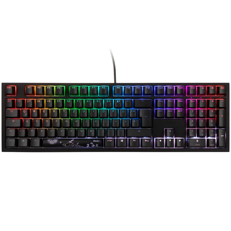 Klawiatura Ducky Shine 7 do gier USB niemiecka czarna