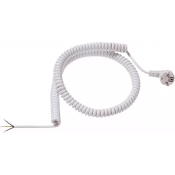 Bachmann kabel spiralny H05VV-F 3G1,5mm² dł. 1,0m biały AEH/CEE7/7 - Akcesorium zasilające