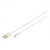 DIGITUS - Kabel Lightning - Lightning (M) do USB (M) - 1,0 m - Podwójna izolacja - Biały - Formowany - do Apple iPad/iPhone/iPod (Lightning) (DB-600106-010-W)