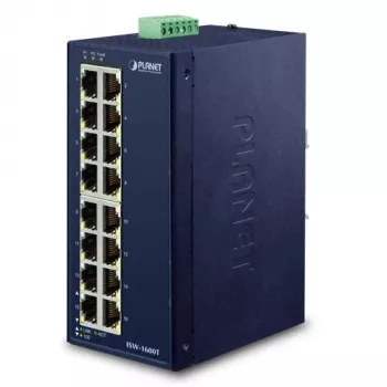 Przełącznik sieciowy PLANET ISW-1600T Niezarządzalny Fast Ethernet (10/100) Niebieski