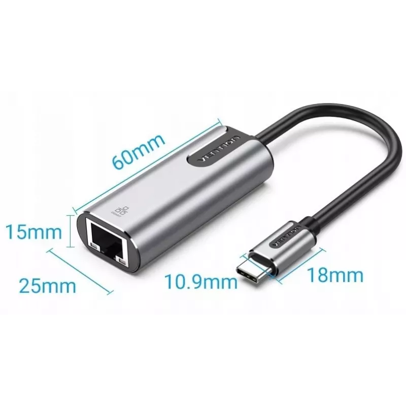 Adapter Ethernet Vention USB-C Gigabit