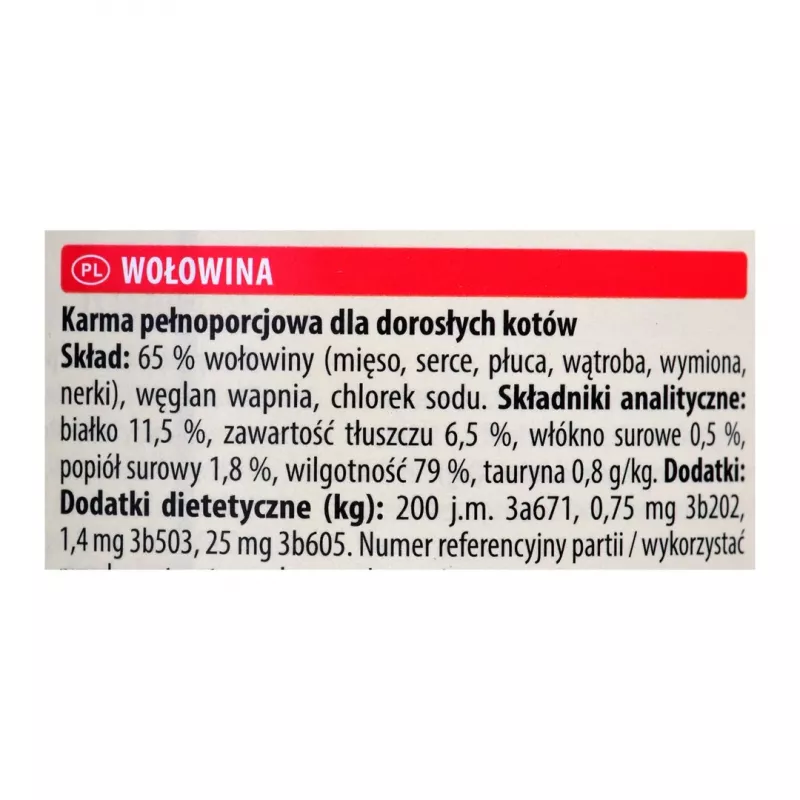 Mokra karma dla kotów Animonda Carny puszka 200 g — wołowina, bezzbożowa, bezglutenowa, dla kotów dorosłych, odpowiednia przy alergii pokarmowej