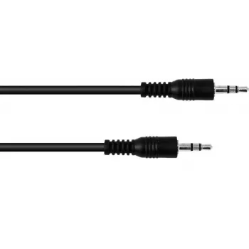 Kabel stereo 3,5 mm Omnitronic 30211600 — 1,5 m, czarny, TRS męski-męski