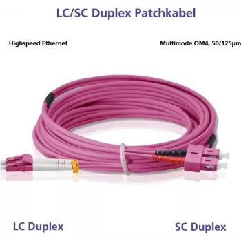Kabel światłowodowy Helos 3m OM4 LC/SC