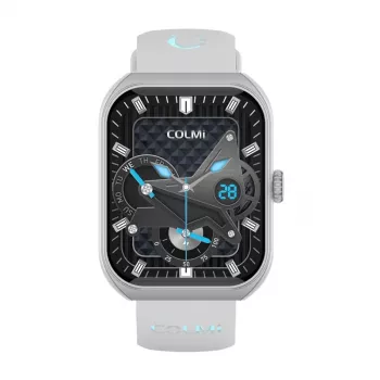 Smartwatch Colmi P86 srebrny Bluetooth z monitorem tętna, srebrna koperta