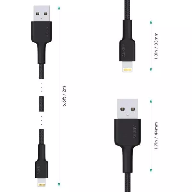 Kabel Lightning AUKEY CB-AL05 1m Czarny