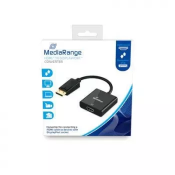 adapter kablowy video MediaRange MRCS175 0,15m HDMI Type A DisplayPort Czarny