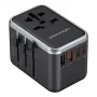 Adapter podróżny Vention FJFB0 65W — 2× USB-C PD/PPS, 2× USB-A (QC/BC), wyjście HDMI, aluminium/czarny