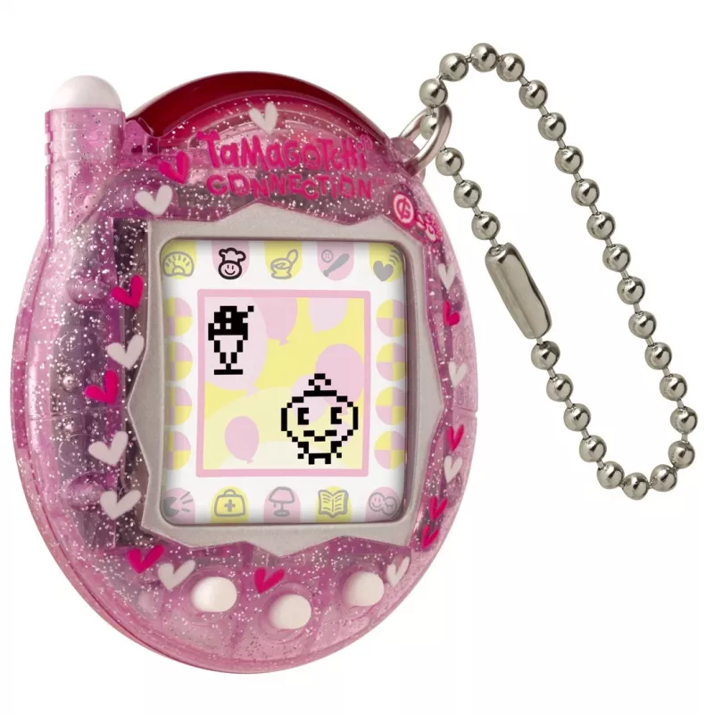 Ręczny Cyfrowy Pupil Bandai Tamagotchi Connection Pink Glitter — zabawka wirtualnego pupila