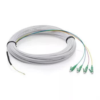 Kabel abonencki FTTH DIGITUS jednomodowy 4 włókna z 4 złączami LC/APC, 30 m