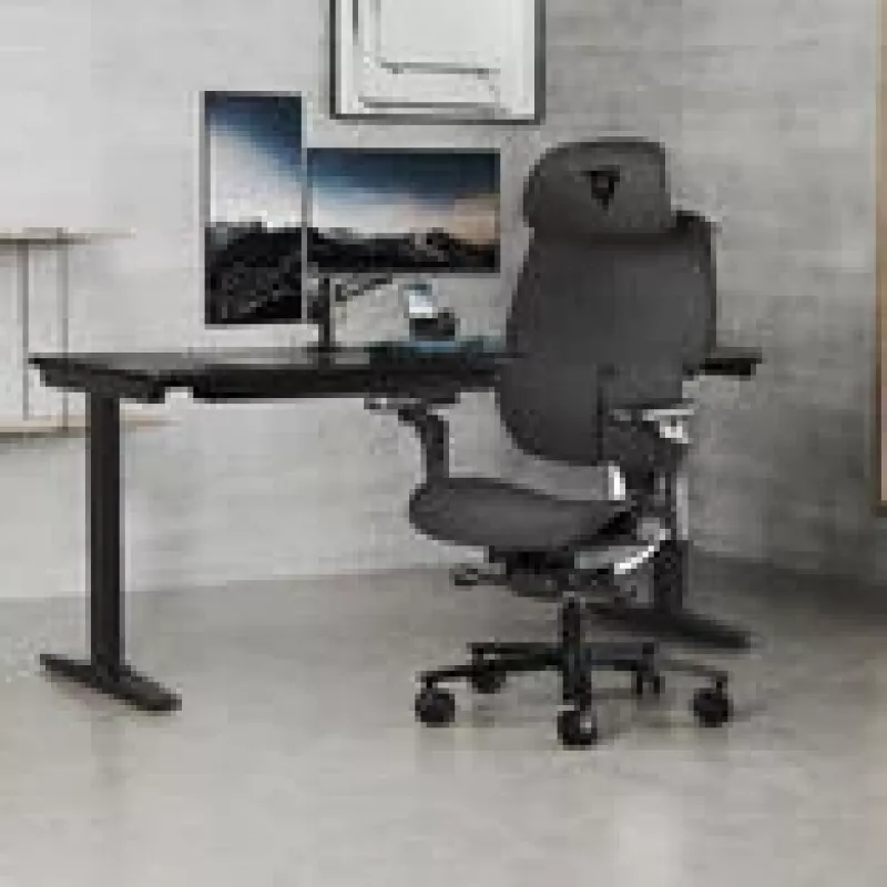Gaming chair thunder x3 FLEX Pro Fabric szary — ergonomic swivel seat, adjustable armrests and recline