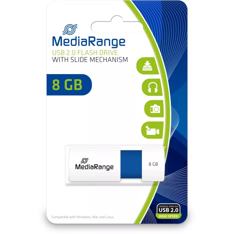 Pamięć USB MediaRange 8 GB USB Type-A 2.0 MR971