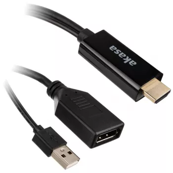 adapter kablowya HDMI na DisplayPort Akasa AK-CBHD24-25BK