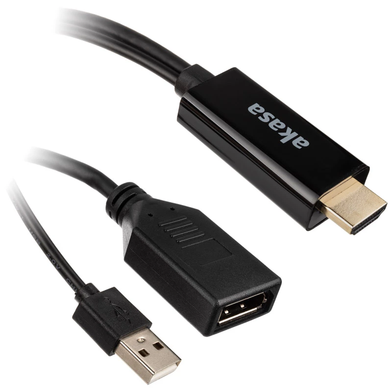 adapter kablowya HDMI na DisplayPort Akasa AK-CBHD24-25BK