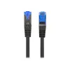 Kabel sieciowy LANBERG PCF6A-10CC-0100-BK — Cat6a S/FTP, 1 m, RJ-45, czarny