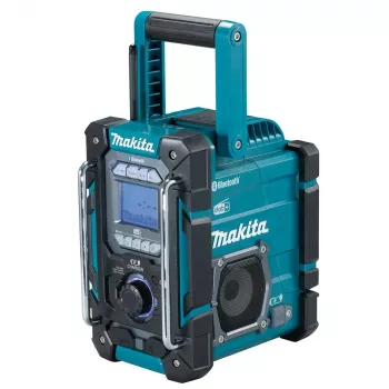 Radio przenośne Makita DMR301 — DAB/DAB+/FM/AM, USB-A, 18V Li‑Ion, odporność na zachlapanie