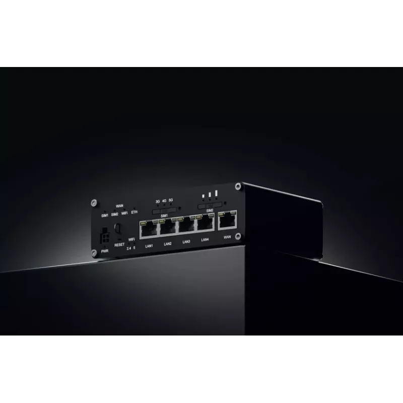 Router bezprzewodowy Teltonika RUTC50, Gigabit Ethernet, Dual-band (2,4 GHz / 5 GHz), 5G, Czarny