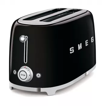 Smeg - TSF02 Toster 4 kromki - Czarny/lakierowany/WxSxG 41x20,8x21,5 cm/6 stopni opiekania/1500W